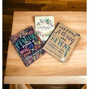 Calligraphy & Adult Coloring Book Bundle